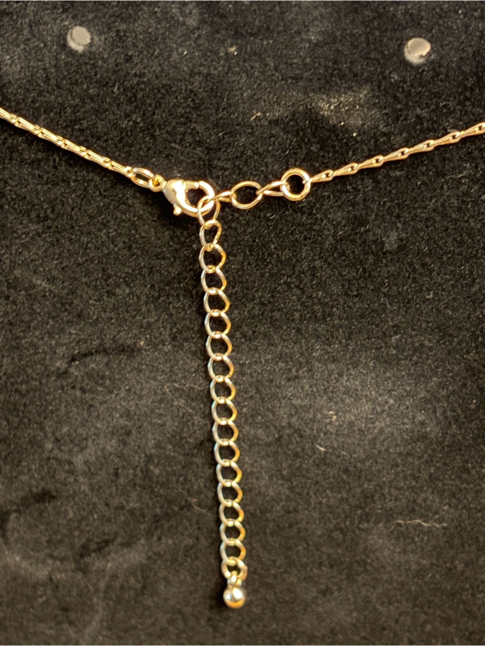 Gold-Tone Butterfly Pendant Necklace in Blue and White - Picture 5 of 5